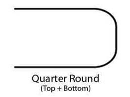 Countertop Edge Profile - Quarter Round Top and Bottom
