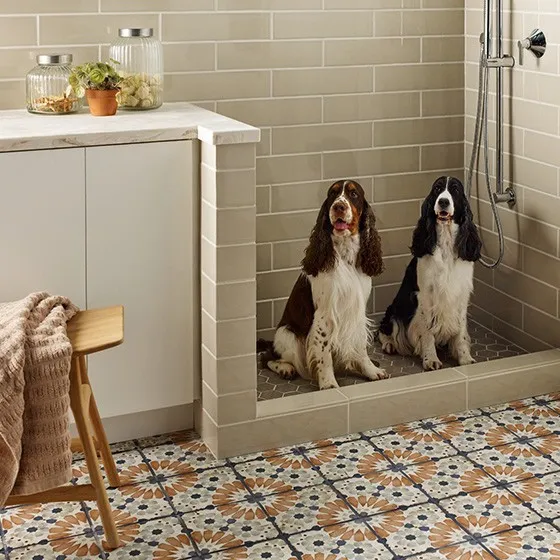 Islander-CS50Z-00641-GardenWay-Elegance-CS36L-00200-Linen-PearlHexagonMosaic-SA33A-00570-UrbanGrey-DogWash-DogModel-4