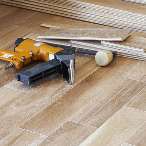 On-Hardwood-Installation-Day Hardwood Installation | Color Interiors