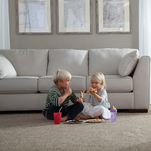 Kids Playing and Eating on Carpet | Color Interiors